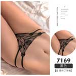 造型露臀T字褲-7169-黑