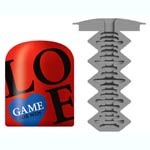 日本KMP．LOVE GAME Bellows 伸縮式橫紋快感飛機杯-STRIPE