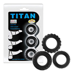 TITAN猛男聚能矽膠環(藍)-3入