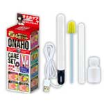 日本A-one＊男用自慰套自慰器超級便利套裝4件組(USB加熱棒+吸水棒+海綿棒+保養粉)