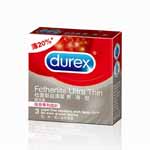 【杜蕾斯Durex】超薄裝更薄型保險套衛生套3入